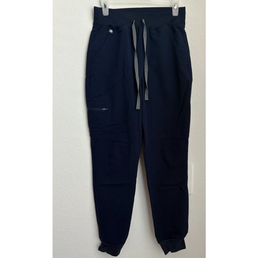 FIGS Womens High Wasited Zamora Jogger Scrub Pants Navy Size Small - Picture 2 of 5
